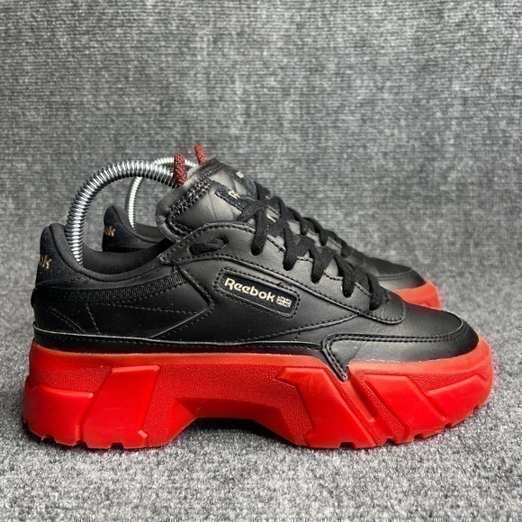 Reebok Cardi B Club C Sneakers Youth Womens Black Red